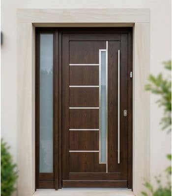 Porte d'entrée en bois